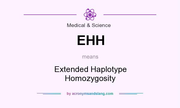 What does EHH mean? It stands for Extended Haplotype Homozygosity