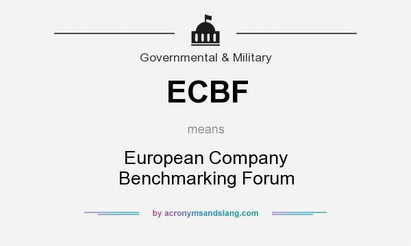 What does ECBF mean? It stands for European Company Benchmarking Forum