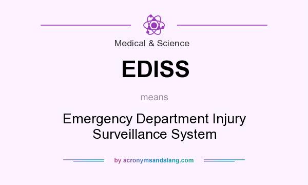 What does EDISS mean? It stands for Emergency Department Injury Surveillance System