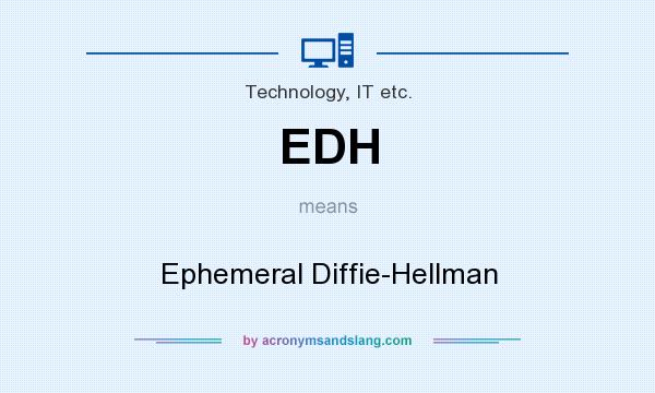 What does EDH mean? It stands for Ephemeral Diffie-Hellman