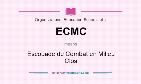 What does ECMC mean? It stands for Escouade de Combat en Milieu Clos