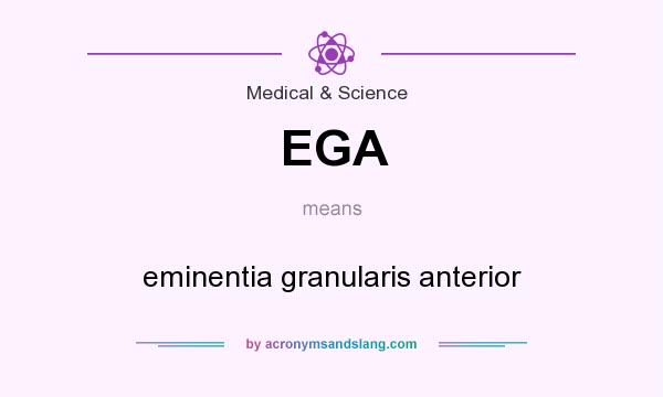 What does EGA mean? It stands for eminentia granularis anterior