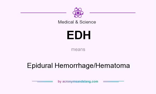 What does EDH mean? It stands for Epidural Hemorrhage/Hematoma