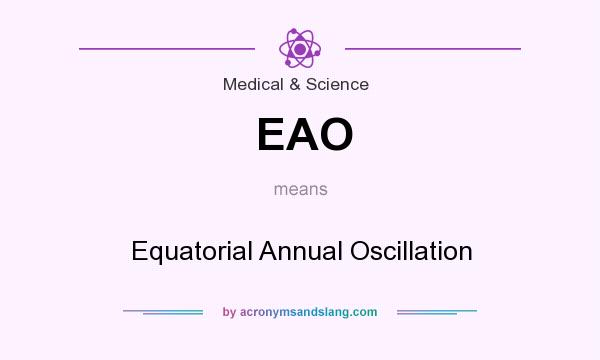 What does EAO mean? It stands for Equatorial Annual Oscillation