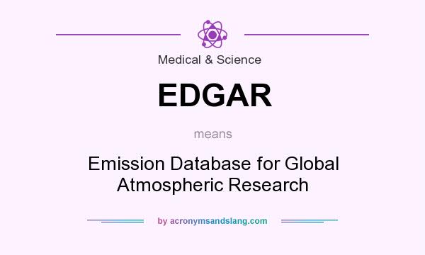 What does EDGAR mean? It stands for Emission Database for Global Atmospheric Research