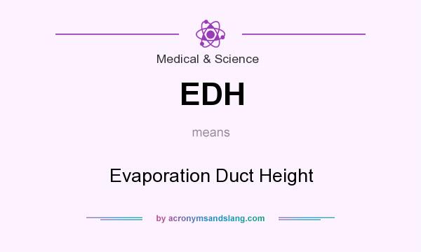 What does EDH mean? It stands for Evaporation Duct Height