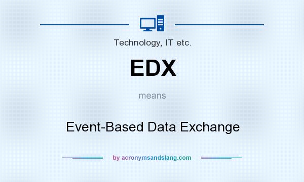 What does EDX mean? It stands for Event-Based Data Exchange