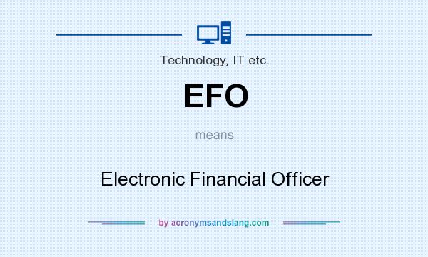 What does EFO mean? It stands for Electronic Financial Officer