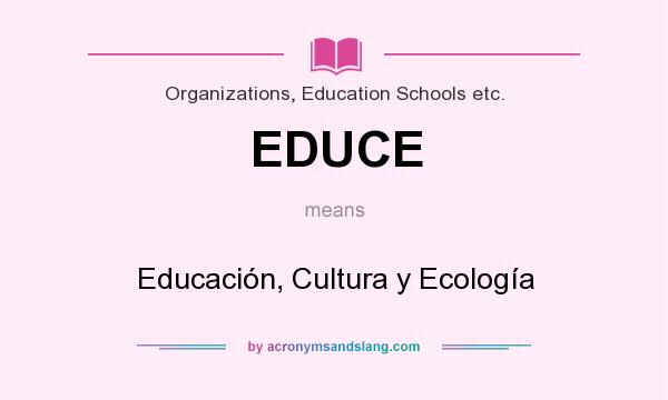 What does EDUCE mean? It stands for Educación, Cultura y Ecología