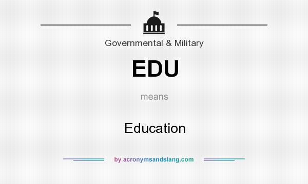What does EDU mean? It stands for Education