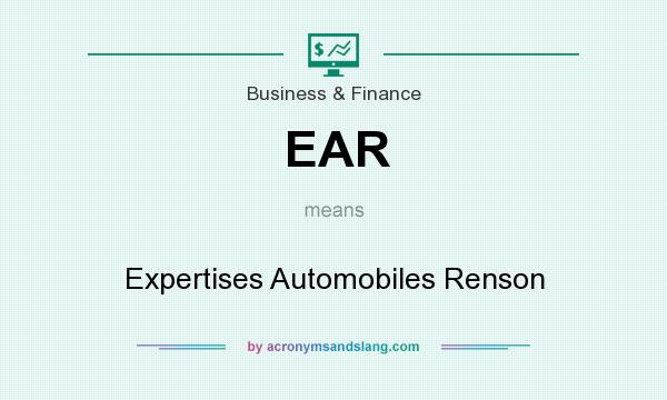What does EAR mean? It stands for Expertises Automobiles Renson