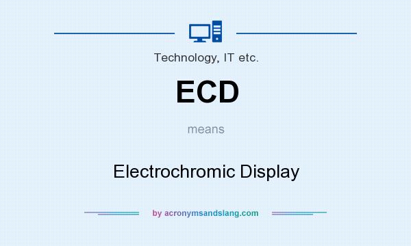 What does ECD mean? It stands for Electrochromic Display