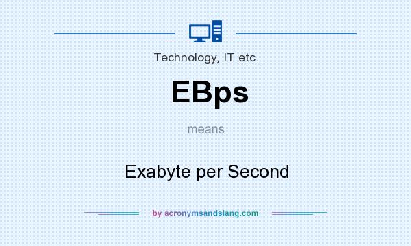 What does EBps mean? It stands for Exabyte per Second