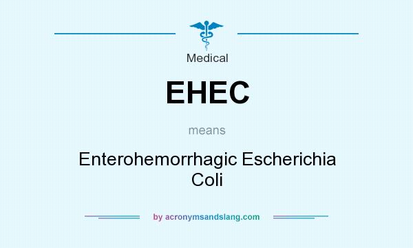 What does EHEC mean? It stands for Enterohemorrhagic Escherichia Coli
