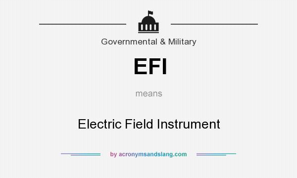 What does EFI mean? It stands for Electric Field Instrument