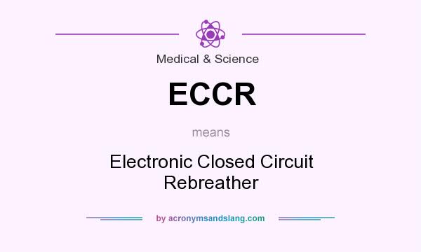 What does ECCR mean? It stands for Electronic Closed Circuit Rebreather
