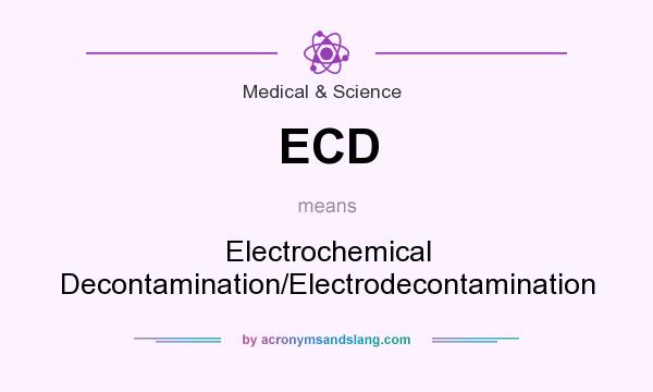What does ECD mean? It stands for Electrochemical Decontamination/Electrodecontamination