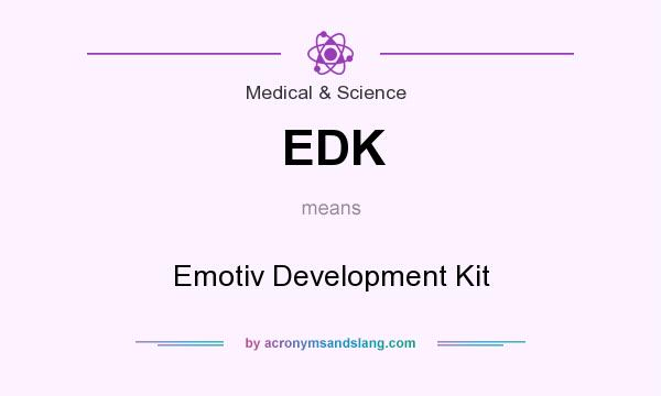 What does EDK mean? It stands for Emotiv Development Kit