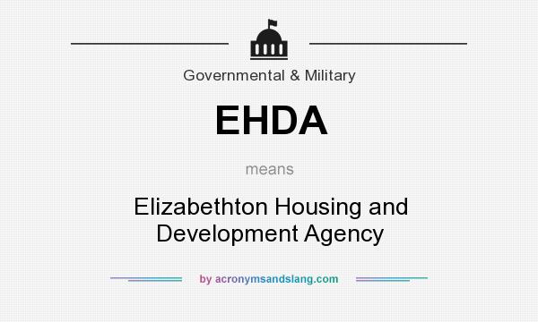What does EHDA mean? It stands for Elizabethton Housing and Development Agency