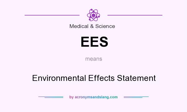 What does EES mean? It stands for Environmental Effects Statement