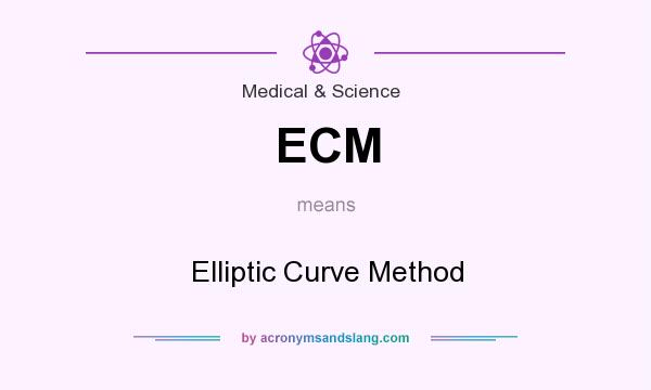What does ECM mean? It stands for Elliptic Curve Method