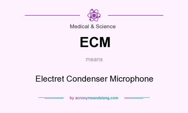 What does ECM mean? It stands for Electret Condenser Microphone