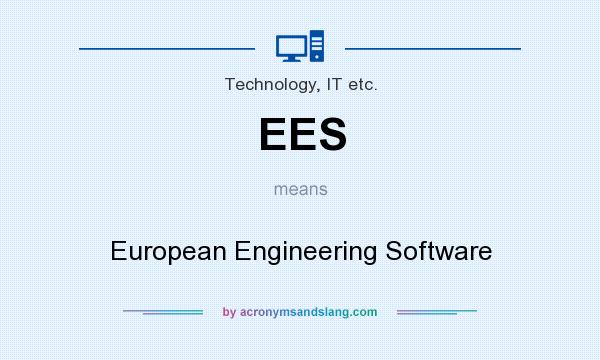 What does EES mean? It stands for European Engineering Software