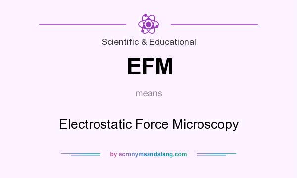 What does EFM mean? It stands for Electrostatic Force Microscopy