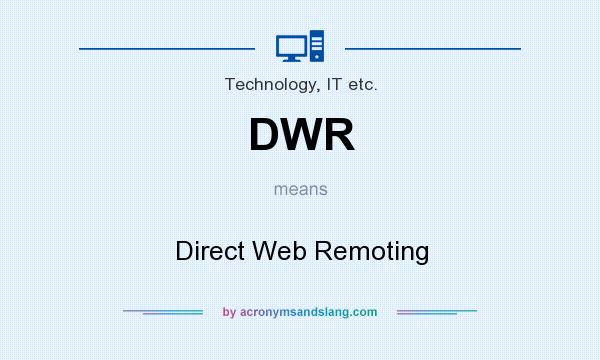 What does DWR mean? It stands for Direct Web Remoting