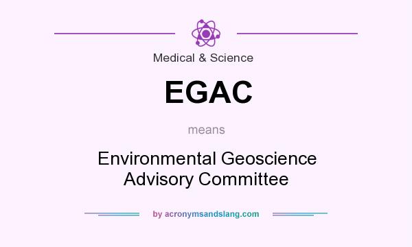 What does EGAC mean? It stands for Environmental Geoscience Advisory Committee