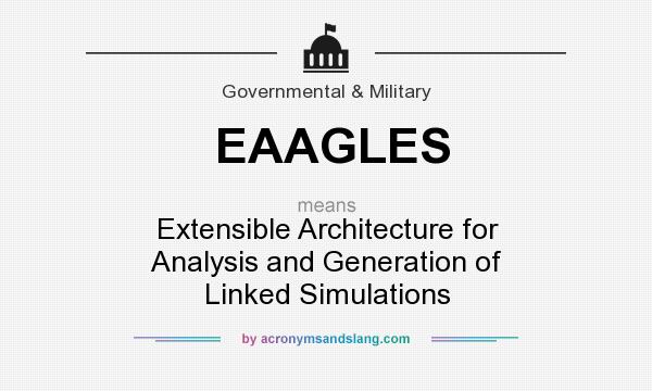 What does EAAGLES mean? It stands for Extensible Architecture for Analysis and Generation of Linked Simulations