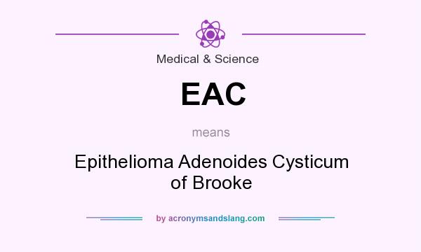 What does EAC mean? It stands for Epithelioma Adenoides Cysticum of Brooke