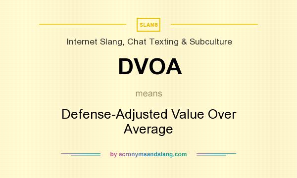 What does DVOA mean? It stands for Defense-Adjusted Value Over Average