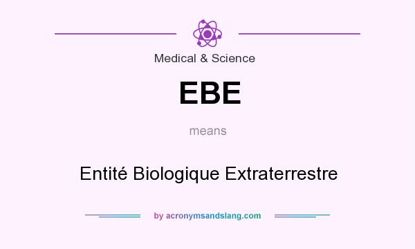 What does EBE mean? It stands for Entité Biologique Extraterrestre