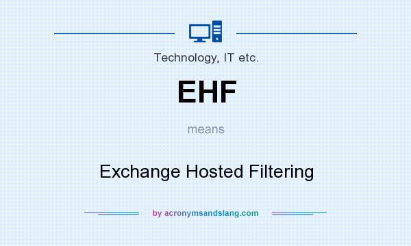 What does EHF mean? It stands for Exchange Hosted Filtering
