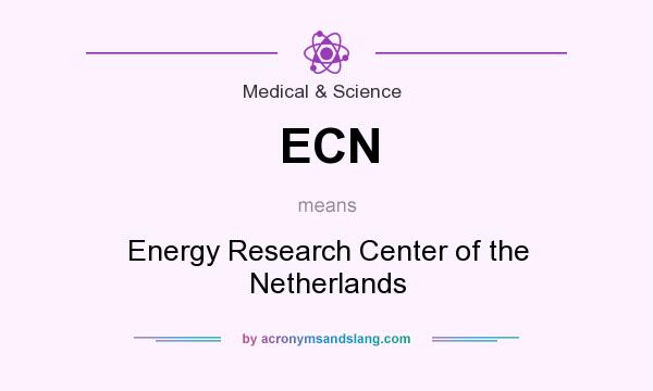 What does ECN mean? It stands for Energy Research Center of the Netherlands