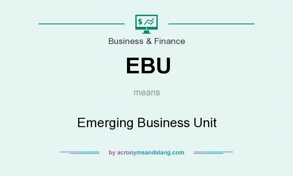 What does EBU mean? It stands for Emerging Business Unit