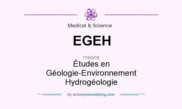 What does EGEH mean? It stands for Études en Géologie-Environnement Hydrogéologie