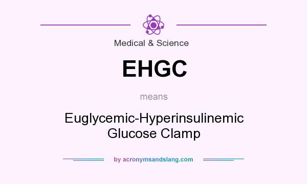 What does EHGC mean? It stands for Euglycemic-Hyperinsulinemic Glucose Clamp