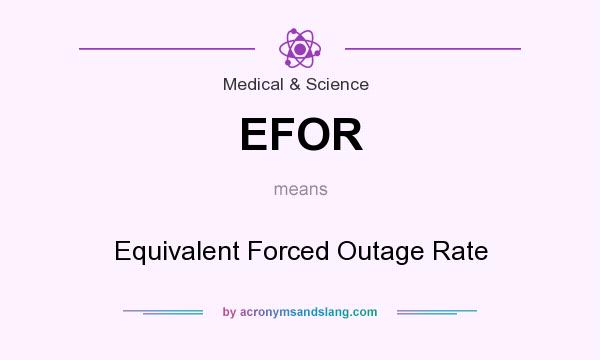 What does EFOR mean? It stands for Equivalent Forced Outage Rate