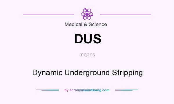 What does DUS mean? It stands for Dynamic Underground Stripping