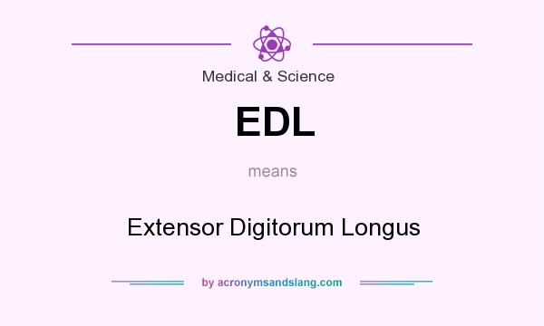 What does EDL mean? It stands for Extensor Digitorum Longus