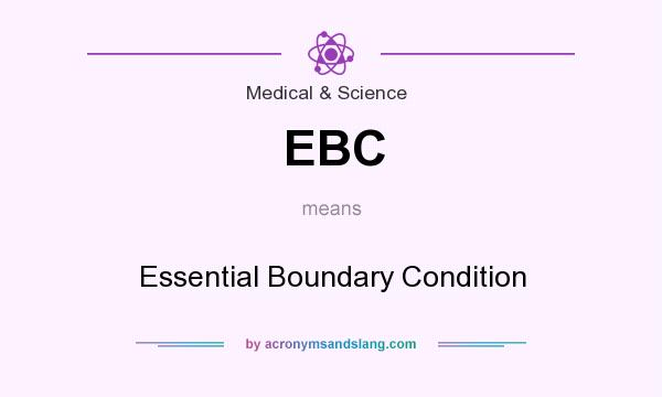 What does EBC mean? It stands for Essential Boundary Condition