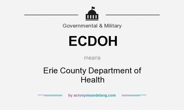 What does ECDOH mean? It stands for Erie County Department of Health