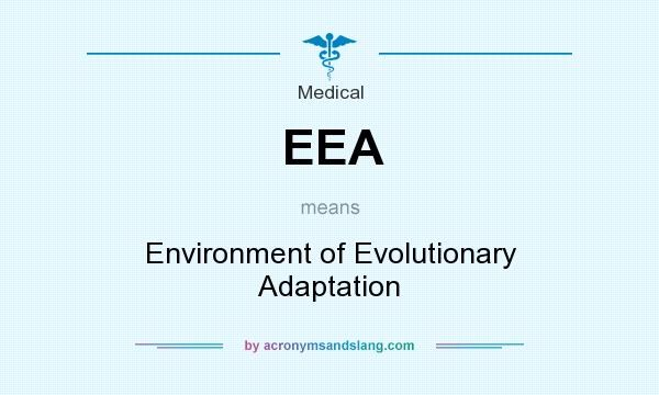 What does EEA mean? It stands for Environment of Evolutionary Adaptation