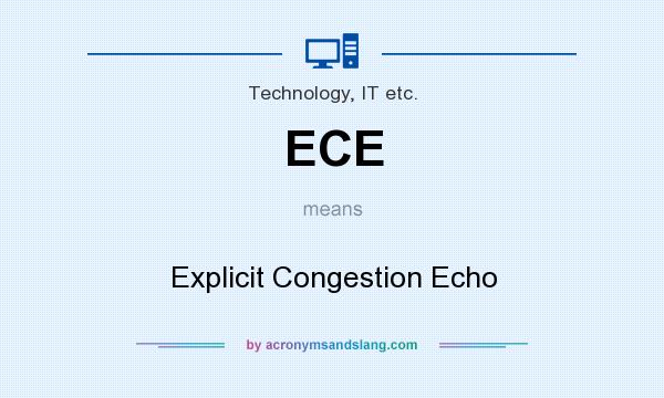 What does ECE mean? It stands for Explicit Congestion Echo