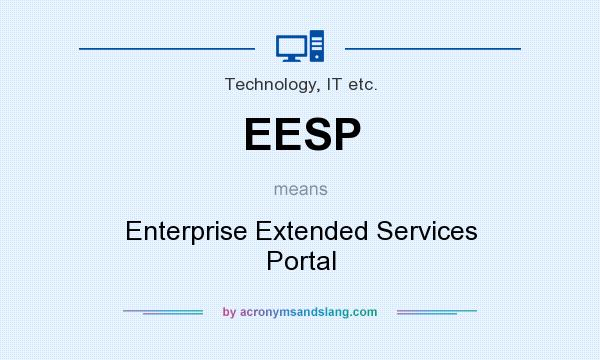 What does EESP mean? It stands for Enterprise Extended Services Portal
