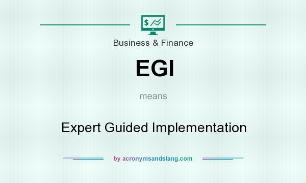 What does EGI mean? It stands for Expert Guided Implementation