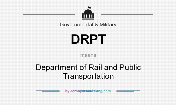 What does DRPT mean? It stands for Department of Rail and Public Transportation