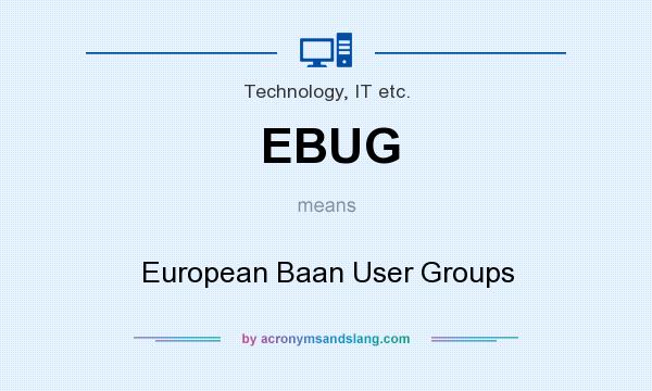 What does EBUG mean? It stands for European Baan User Groups
